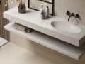 Håndvasktop, oval håndvask, 120 x 46 cm, ophængt eller fritstående - LEEDS OVAL