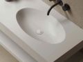 Blat umywalkowy, umywalka owalna, 120 x 46 cm, podwieszany lub wolnostojący - LEEDS OVAL