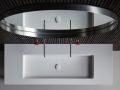 Plan double vasque, lavabo 85 cm, suspendu ou à encastrer LEEDS XL 85