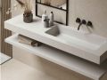 Håndvaskbord, håndvask 85 cm, 100 x 46 cm, ophængt eller fritstående - LEEDS XL 85