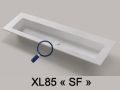 Plan vasque, bassin 85 cm, 140 x 46 cm, suspendu ou  poser - LEEDS XL 85