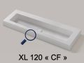 Plan vasque, bassin 120 cm, 150 x 46 cm, suspendu ou  poser - LEEDS XXL 120
