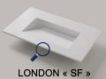 Designerska umywalka odpływowa 100 x 46 cm podwieszana lub wolnostojąca - LONDON 50