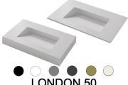 Designer håndvask, kanal, 60 x 46 cm, ophængt eller fritstående - LONDON 50