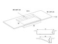 Plan vasque design caniveau,  70 x 46 cm, suspendu ou  poser - LONDON 50