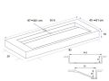Plan vasque caniveau, double bassin L. 85 cm, 120 x 46 cm, rsine - LONDON XL 85