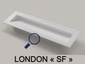 Plan vasque caniveau, double bassin L. 85 cm, 120 x 46 cm, rsine - LONDON XL 85