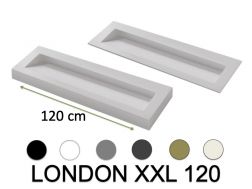 Zlew rynnowy, umywalka podwÃ³jna dÅ‚. 120 cm, 170 x 46 cm, Å¼ywica - LONDON XL 120