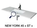 Plan vasque, 100 x 50 cm, suspendue ou  encastrer - NEW YORK 45