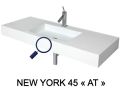 Custom-made suspended or built-in vasin top – NEW YORK 45