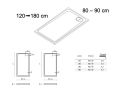 Receveur douche, bonde angle droit, rsine Solid Surface - FOGO