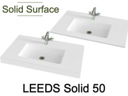 Plan vasque, résine Solid-Surface - LEEDS SOLID 50