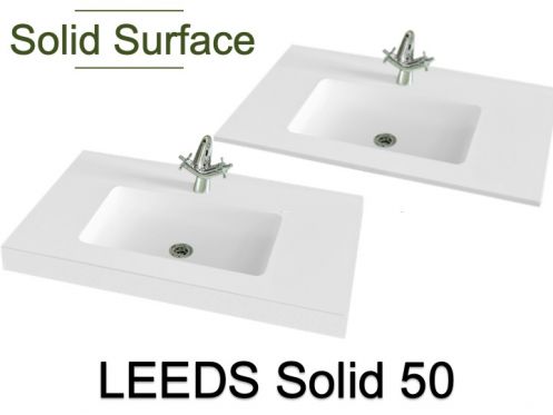 Håndvasktop, Solid-Surface harpiks - LEEDS SOLID 50