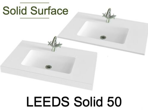 Plan vasque, rsine Solid-Surface - LEEDS SOLID 50