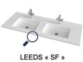 Plan vasque double, 120 x 46 cm, suspendu ou encastr - LEEDS DOUBLE 50