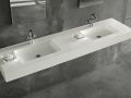 Plan vasque double, 120 x 46 cm, suspendu ou encastr - LEEDS DOUBLE 50