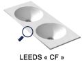Plan vasque, double bassin rond, 100 x 40 cm, suspendu ou  poser - LEEDS DOUBLE  30