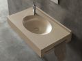 Plan vasque, bassin oval, 120 x 46 cm, suspendu ou  poser - LEEDS DOUBLE OVAL