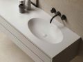 Plan vasque, bassin oval, 120 x 46 cm, suspendu ou  poser - LEEDS DOUBLE OVAL