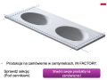Blat umywalkowy, umywalka owalna, 120 x 46 cm, podwieszany lub wolnostojÄ…cy - LEEDS DOUBLE OVAL