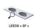Wastafelblad, ovale wastafel, 120 x 46 cm, hangend of vrijstaand - LEEDS DOUBLE OVAL