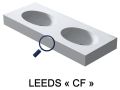 Plan vasque, bassin oval, 120 x 46 cm, suspendu ou  poser - LEEDS DOUBLE OVAL