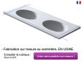 Plan vasque, bassin oval, 120 x 46 cm, suspendu ou  poser - LEEDS DOUBLE OVAL