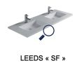 Dobbelt vaskeskab, 100 x 40 cm, lav dybde - LEEDS DOUBLE 40