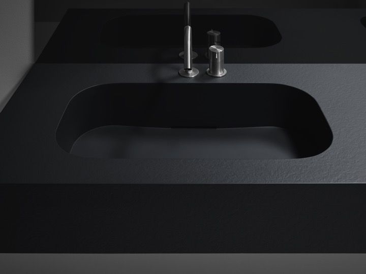 Design aanrecht met dubbele spoelbak, 100 x 46 cm, op maat gemaakt ...