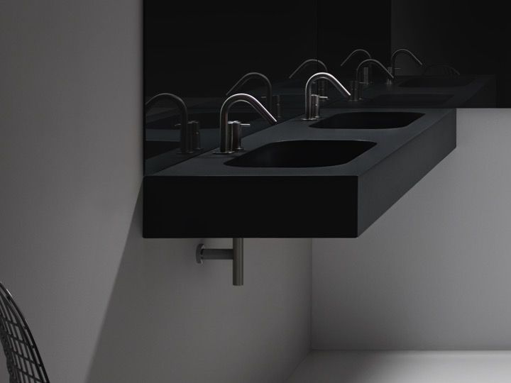 Design aanrecht met dubbele spoelbak, 100 x 46 cm, op maat gemaakt ...