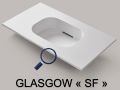 Plan double vasque Design, 140 x 46 cm - GLASGOW DOUBLE 60