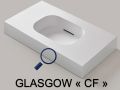 Plan double vasque Design, 140 x 46 cm - GLASGOW DOUBLE 60
