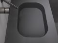 Plan double vasque Design, 140 x 46 cm - GLASGOW DOUBLE 60