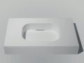 Plan double vasque Design, 140 x 46 cm - GLASGOW DOUBLE 60