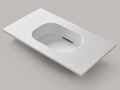 Plan double vasque Design, 140 x 46 cm - GLASGOW DOUBLE 60