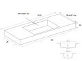 Plan vasque, rsine Solid-Surface - LEEDS SOLID 40 MINI