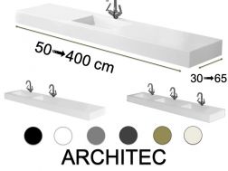 Plan vasque,  60 x 46 cm, suspendu ou à poser - ARCHITEC