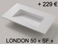 Plan vasque,  60 x 46 cm, suspendu ou  poser - ARCHITEC