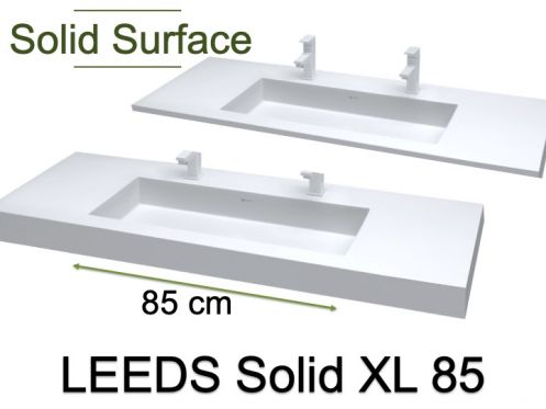 Plan vasque, rsine Solid-Surface - LEEDS SOLID 85