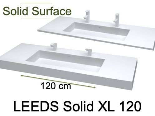 Håndvasktop, Solid-Surface harpiks - LEEDS SOLID 120