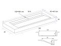Plan vasque caniveau, rsine Solid-Surface - LONDON SOLID XXL120