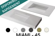 Plan vasque caniveau, 100 x 50 cm, suspendu ou à encastrer - MIAMI 45