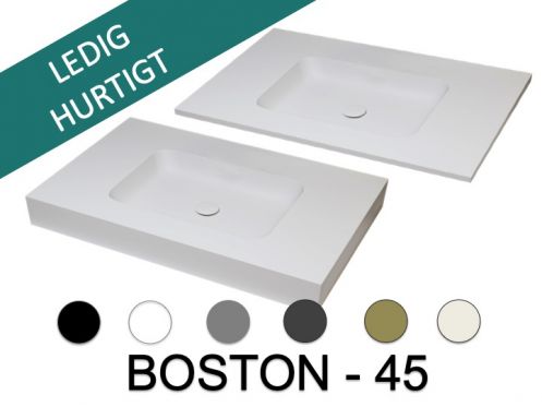 HÃ¥ndvaskbord, 100 x 50 cm, nedhÃ¦ngt eller indbygget - BOSTON 45