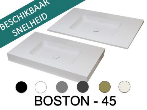Wastafelblad, 100 x 50 cm, hangend of ingebouwd - BOSTON 45
