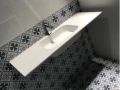 Plan vasque, 100 x 50 cm, suspendue ou  encastrer - BOSTON 45