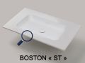 Plan vasque, 100 x 50 cm, suspendue ou  encastrer - BOSTON 45