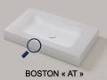 Plan vasque, 100 x 50 cm, suspendue ou  encastrer - BOSTON 45