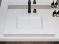 Plan vasque, 100 x 50 cm, suspendue ou  encastrer - BOSTON 45