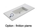 Plan vasque, 100 x 50 cm, suspendue ou  encastrer - NEW YORK 60