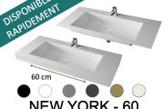 HÃ¥ndvask bordplade, 100 x 50 cm, nedhÃ¦ngt eller indbygget - NEW YORK 60